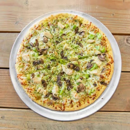 Pesto Chicken Pizza.